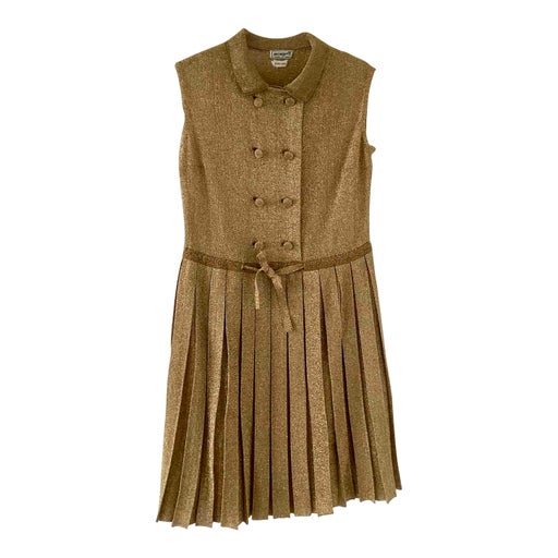 Robe midi en lurex doré 