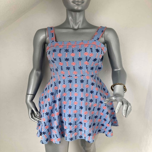 Mini robe brodée en coton