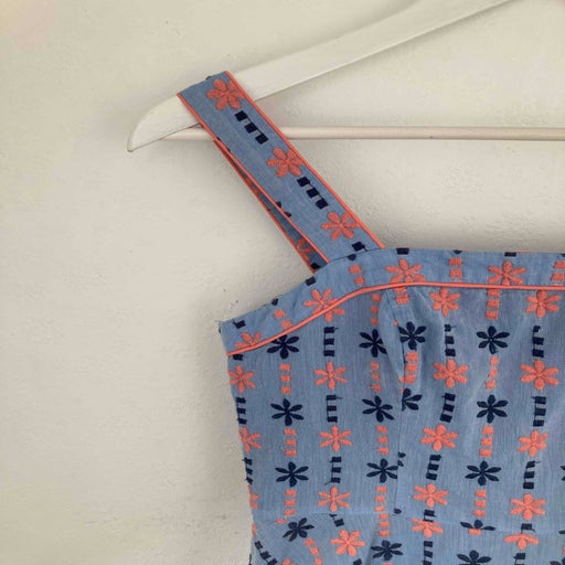 Mini robe brodée en coton