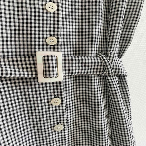 Robe longue ceinturé vichy