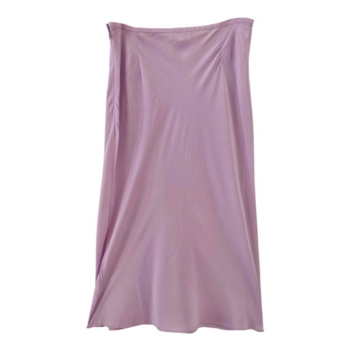 Silk midi skirt