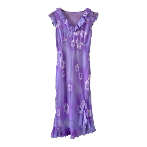 Robe midi à fleurs