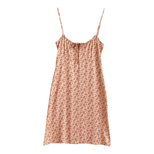 Robe rose à petites fleurs