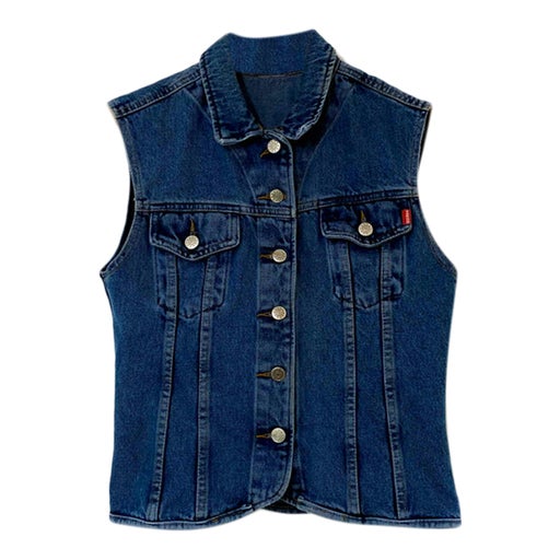 Veste sans manches en jean