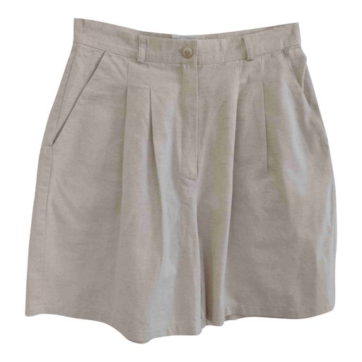 Linen and cotton shorts