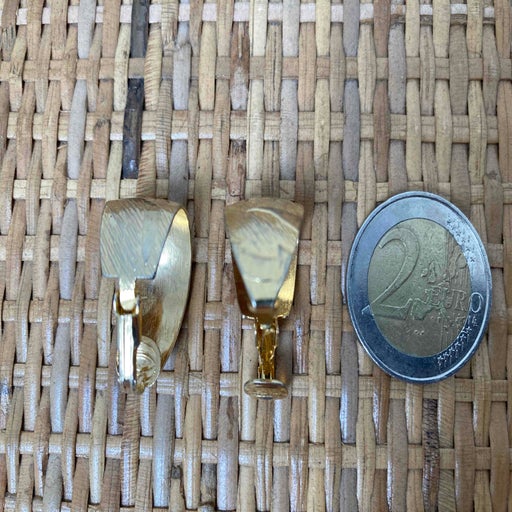 Golden brass earrings