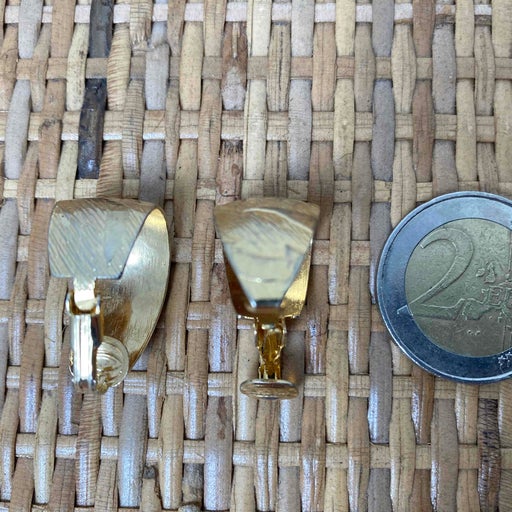 Golden brass earrings