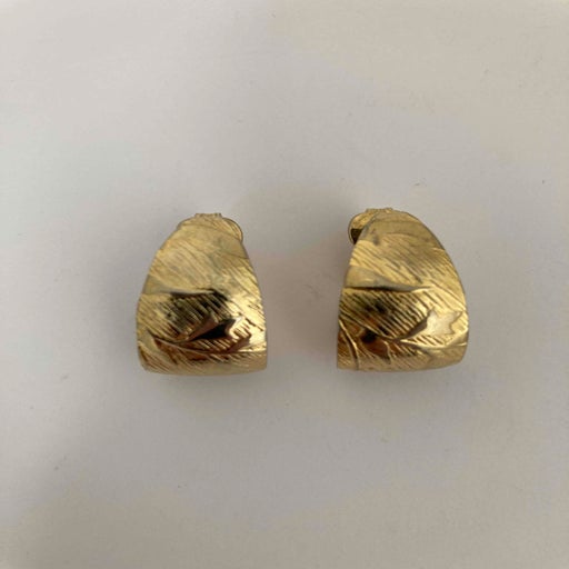 Golden brass earrings