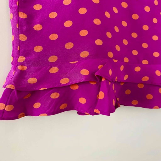 Polka dot silk skirt
