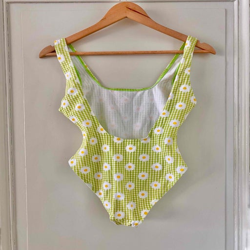 Gingham and flower bodysuit