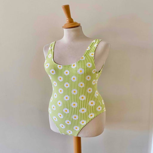 Gingham and flower bodysuit