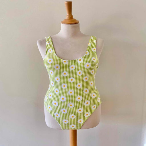 Gingham and flower bodysuit