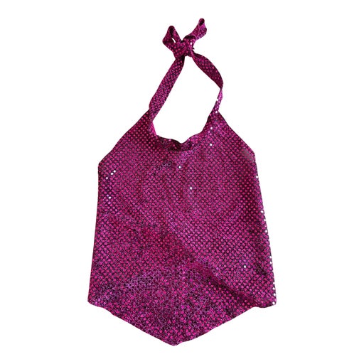 Sequin open back top