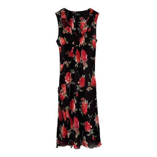 Robe midi à fleurs