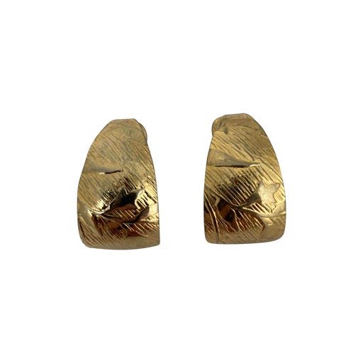 Golden brass earrings