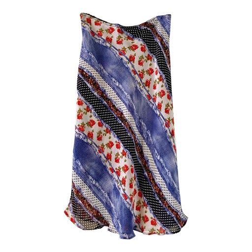 Jupe midi patchwork