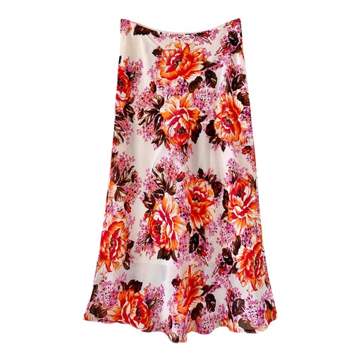 Jupe midi à fleurs