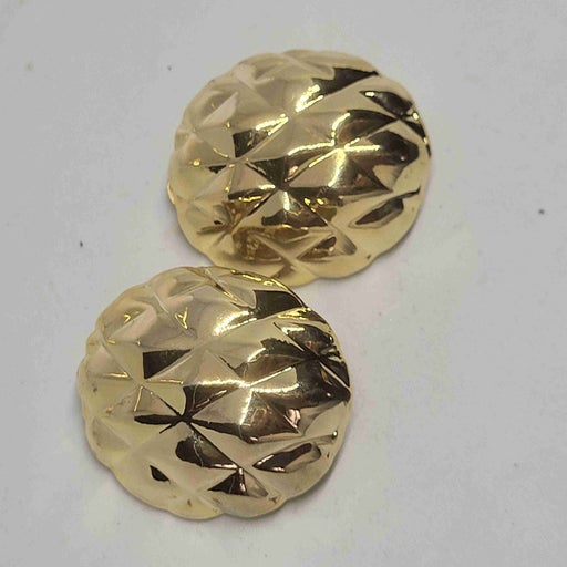 Golden metal earrings