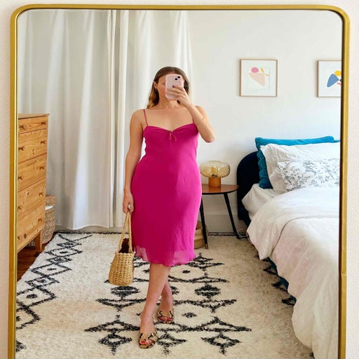Fuchsia midi dress,