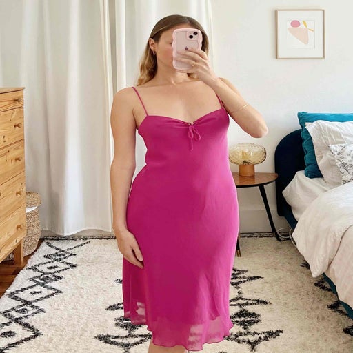 Fuchsia midi dress,