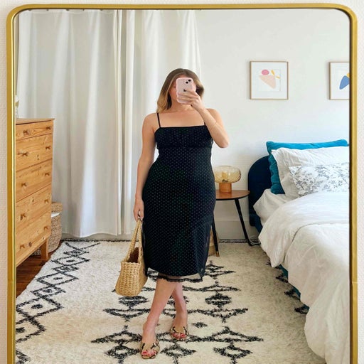 Polka dot midi dress