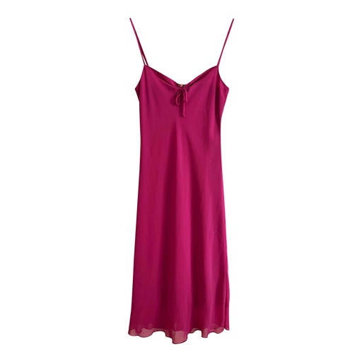 Robe midi fuchsia,