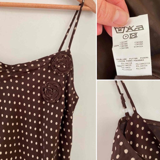 Polka dot slip dress