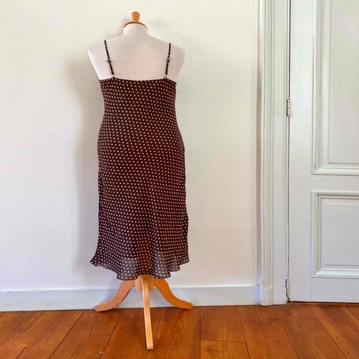 Polka dot slip dress