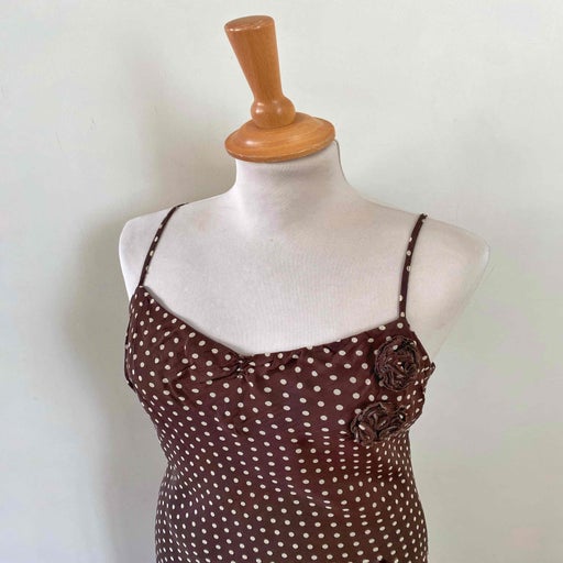 Polka dot slip dress