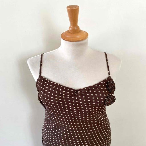 Polka dot slip dress