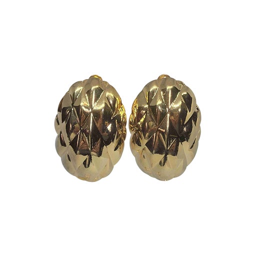 Golden metal earrings