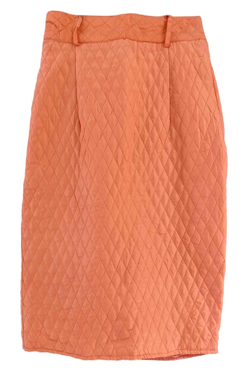 Silk quilted skirt