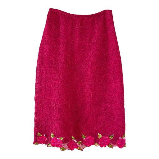 Jupe midi à fleurs