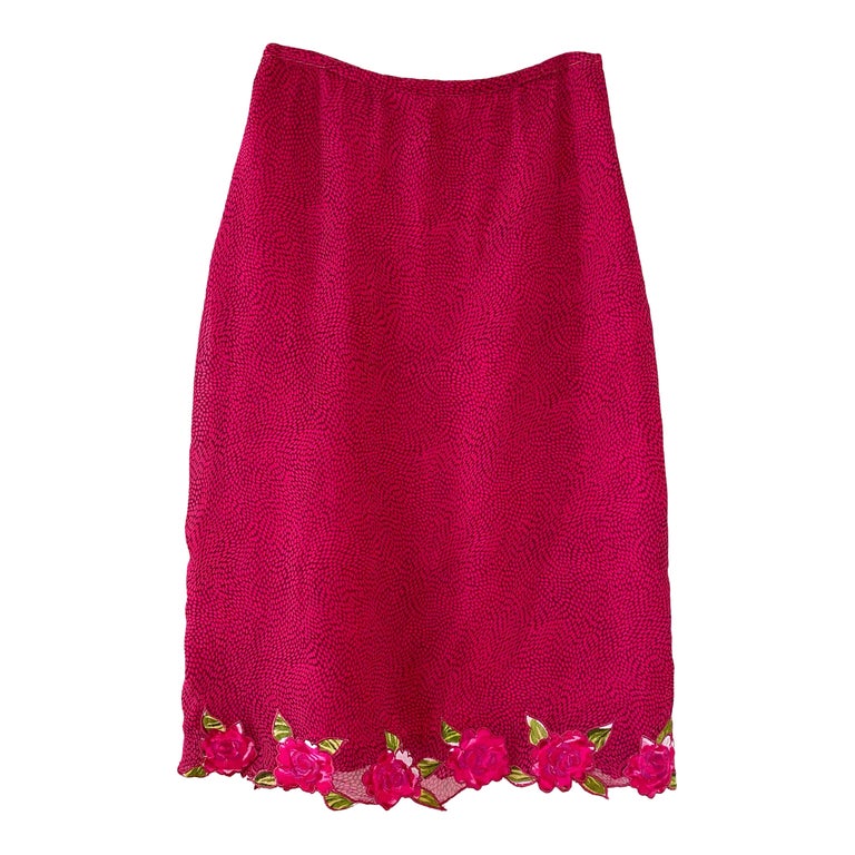 Floral midi skirt