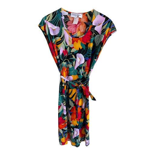 Robe ceinturée à fleurs