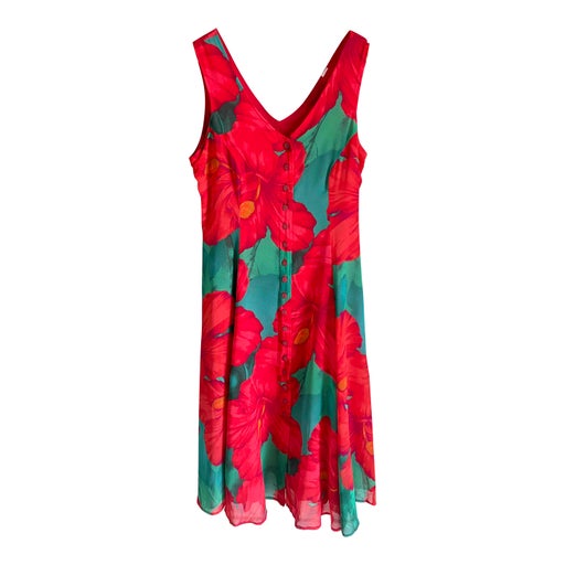 Robe boutonnée à fleurs
