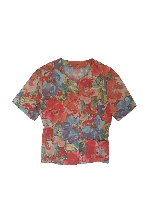 Blouse à fleurs