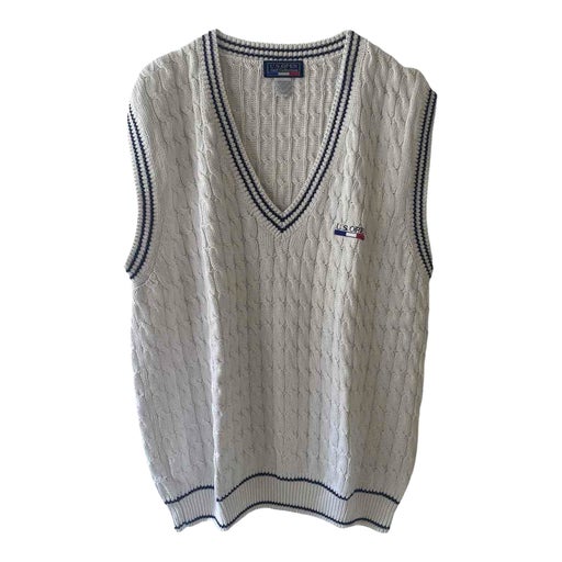 Cotton tennis sweater