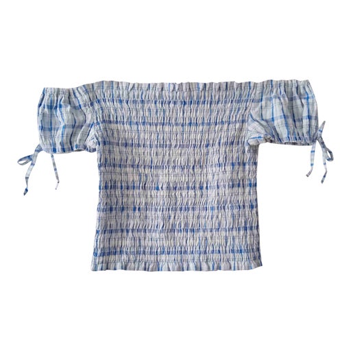 Checked crop top