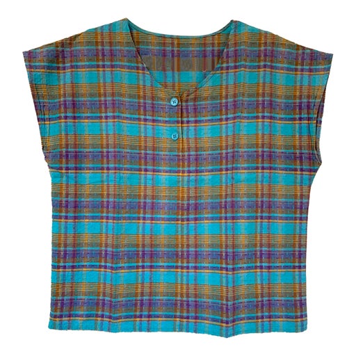 Blouse madras en coton