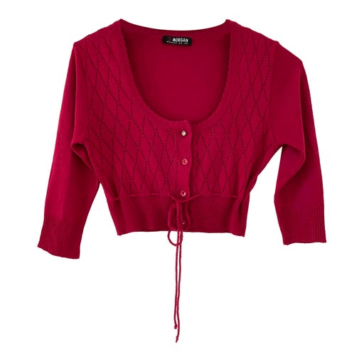 Cardigan crop en coton