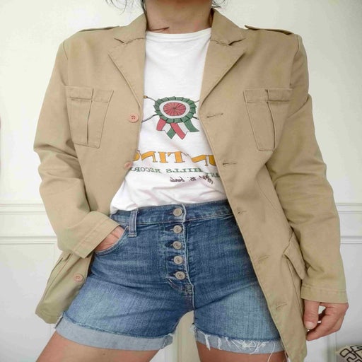 Cotton safari jacket
