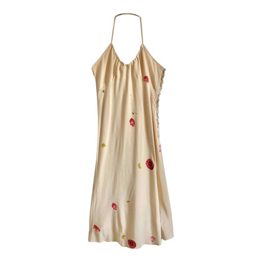 Backless silk dress
