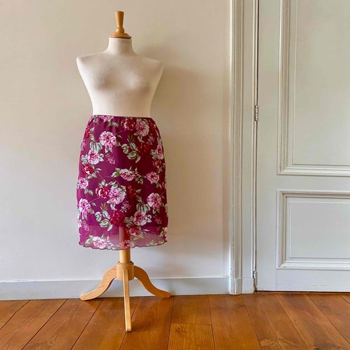 Floral midi skirt