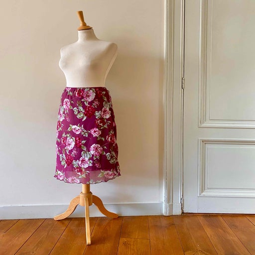 Floral midi skirt
