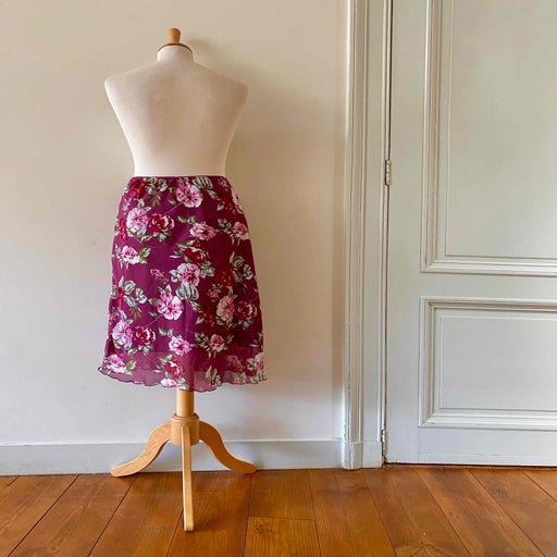 Floral midi skirt