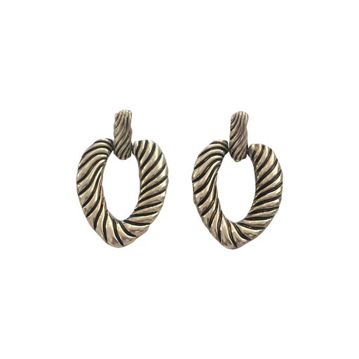 Boucles d’oreilles en métal argenté