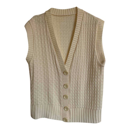 Gilet sans manches beige