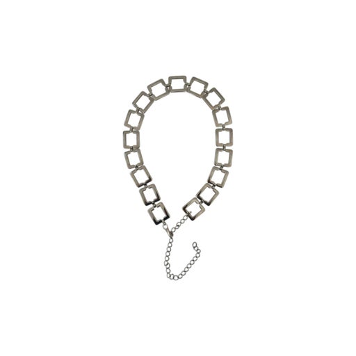 Ceinture chaîne en métal argenté