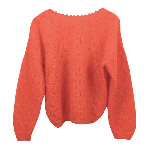 Openwork knit sweater